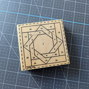 Thoroughly Modern Minis Rubber Stamp Miniature Quilt Block Interlocking Square (Collectible)