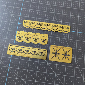 Set of Four Decorative Embossing Stencils (1990s)
