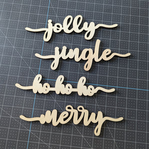 Wooden Words Holiday Phrases Set