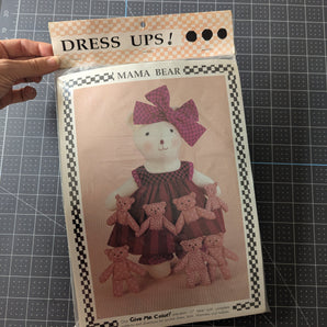 Dress Ups! Vintage Kit - Clothing Pattern & Pre-Sewn Bear