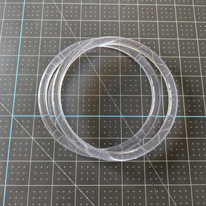Clear Acrylic Purse Handles - 5.75in Diameter