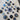 Set of Vintage Plastic Blue Buttons in Stacks - Various Sizes