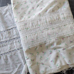 Extra Wide Center-Lace Floral Fabric - 9.5yds