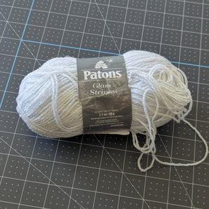 Patons Glam Stripes Yarn - White Silver