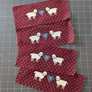Lamb Love Patches or Quilt Strip Set - 9pcs