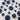 Vintage Plastic Blue Sew-Thru Buttons - Mixed Sizes