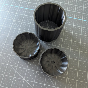 Cylinder Scalloped Bath Bomb Mold