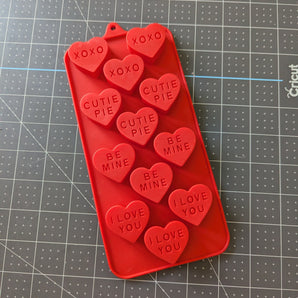 Candy Hearts Silicone Soap-Making Mold