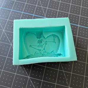 Skeleton in Graveyard Silicone Soap-Making Mold