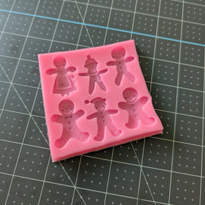 Gingerbread People Silicone Soap-Making Mold