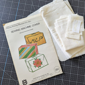 Vintage Sewing Machine Cover Pattern & Pieces