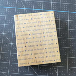Hero Arts Wordprints Celebrate S1237 Stamp (1997)