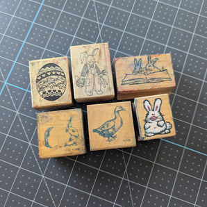 Easter Bunnies - Vintage Rubber Stamps Bundle