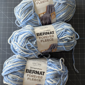 Yarnspirations Bernat Forever Fleece Yarn Bundle - Rain