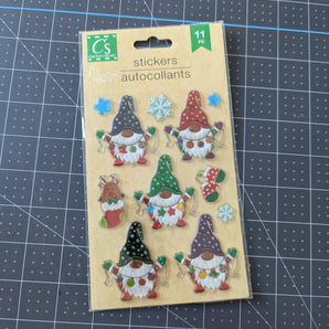 Crafter's Square Christmas Gnomes Sticker Sheet