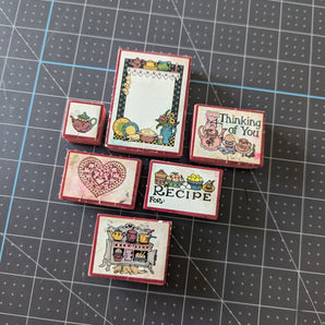 Vintage Baker Foam Mounted Rubber Stamp Bundle