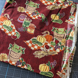 "Fall Picnic" Springs Global for Joann Fabrics - Cotton Remnant - 2.5yds, 44in Width