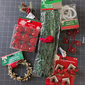 Misc. Christmas Floral Crafts Bundle - Lot F