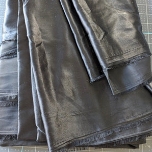 Black Polyester Satin Lining - 5yds, 56in Width