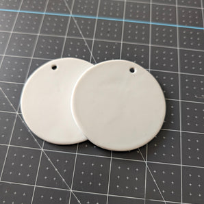 Large Ceramic Pendants - 2pc Set