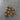Glass Beads with Metal Painted Design