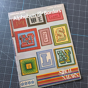 Leisure Arts Alphabets & Borders (1977) - Leaflet #276