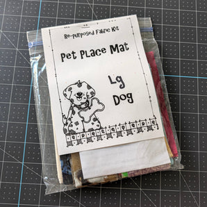 Pet Place Mat Repurposed Fabric Kit - Large Dog