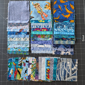Bundle of 50, 4-inch Quilt Squares - Blues