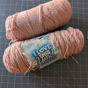 I Love This Yarn Set of 2 Partially Used Skeins (14.7 oz total) - Rosy Cheeks