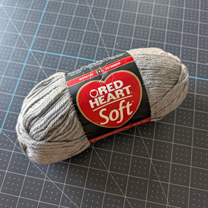 Red Heart Soft Yarn in Light Grey Heather