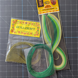 Green Quilling Paper Strips - Carols Crafts & Hazel's