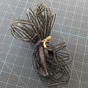 Black & Gold Wired Trim - Sold in 10-yard Lengths