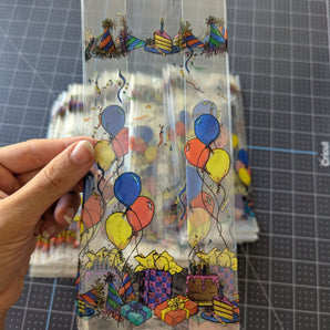 Birthday Party Favor or Treat Bags, 8 x 3.5-inches, 72-count
